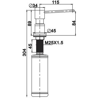 Дозатор для кухонной мойки Gappo G402-3 300 мл золотой сатин